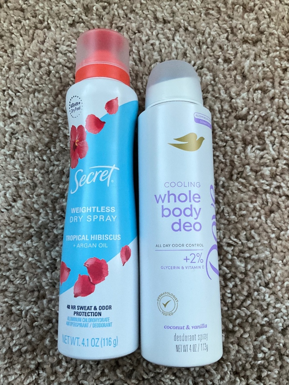 2pc-Bundle 1-Secret Deodorant 1-Dove Whole Body Deodorant
